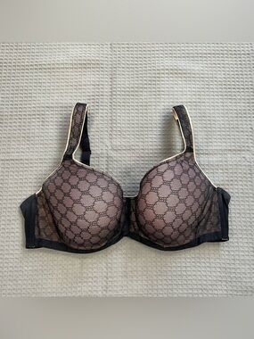 Soma Stunning Support Geo Lace Balconette Bra Black 38D